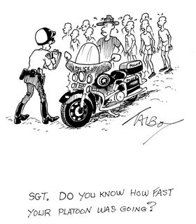 motorcycle cop platoon run