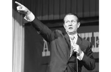 Art Linkletter's shows at U.S. bases in Europe were taped to be shown back in the States.