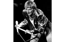 Rod Stewart, onstage at Tokyo's Budokan hall in 1981.