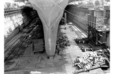 The keel of the Midway makes a rare appearance.