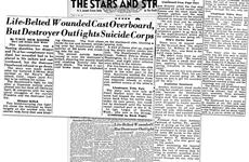 Stars and Stripes front page on June 15, 1945 - Pacific Edition.
