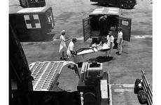 Wounded servicemen at Clark Air Base