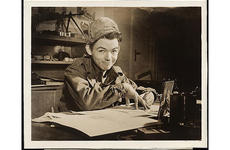 Bill Mauldin, a cartoonist famous for his gritty, yet still humorous depictions of World War II, as seen during the war.