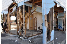 A huge tsunami gutted this seaside building in the Misawa City port on March 11 after a massive earthquake rocked the region.