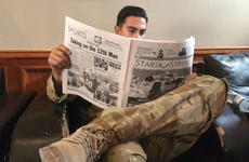 A soldier at Bagram Airfield