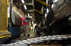 An issue of Stars and Stripes rolls off the press in central Tokyo.