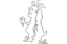 A sketch by John Lennon, retrieved from a trash can at the Tokyo Hilton during the Beatles' 1966 visit.
