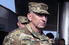 U.S. Army Gen. Robert B. Abrams, U.S. Forces Korea commander, shown here in November 2018, on Dec. 23, 2020, said he expected the Moderna vaccine for COVID-19 to arrive at USFK within days.