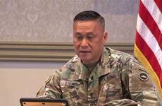 The commander of U.S. Army Japan, Major Gen. Viet X. Luong, hosts a virtual town hall meeting via Facebook, Aug. 3, 2020. 