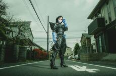 Sage Payer, a dependent at Yokota Air Base in western Tokyo, poses for a photo series about what people are wearing during the coronavirus pandemic.