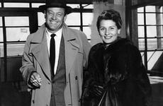 William Holden and Brenda Marshall pose for a picture together.