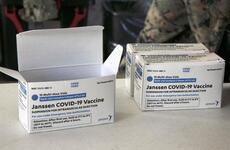 Vials of the one-shot Johnson & Johnson coronavirus vaccine were ready to be administered at Naval Hospital Okinawa, Tuesday, April 13, 2021.