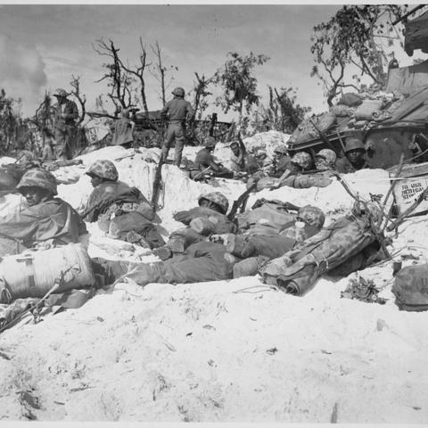 African American Marines on Peleliu Island