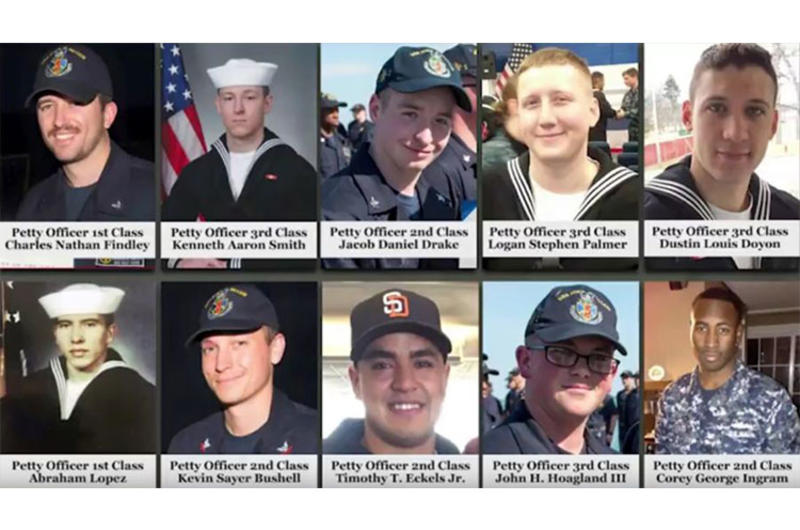 USS McCain sailors