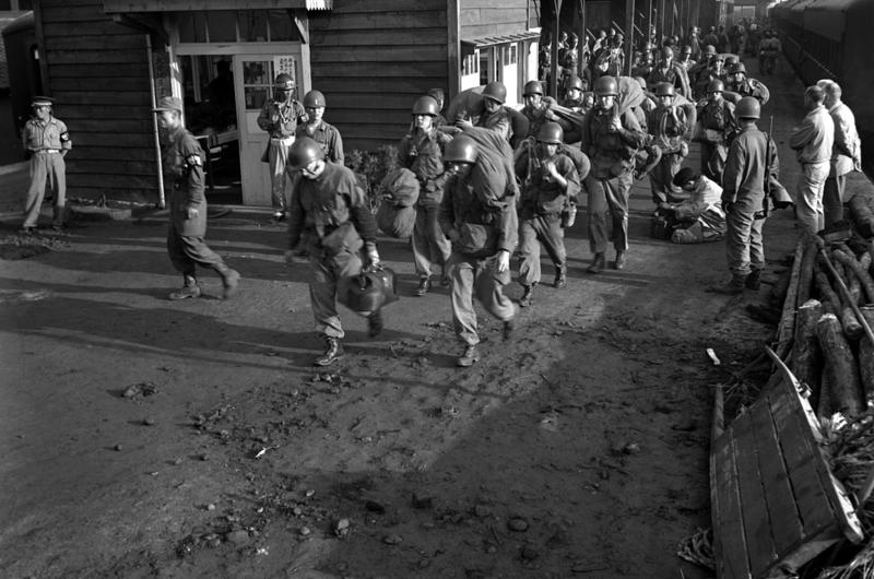 Photo of Task Force Smith arriving in South Korea