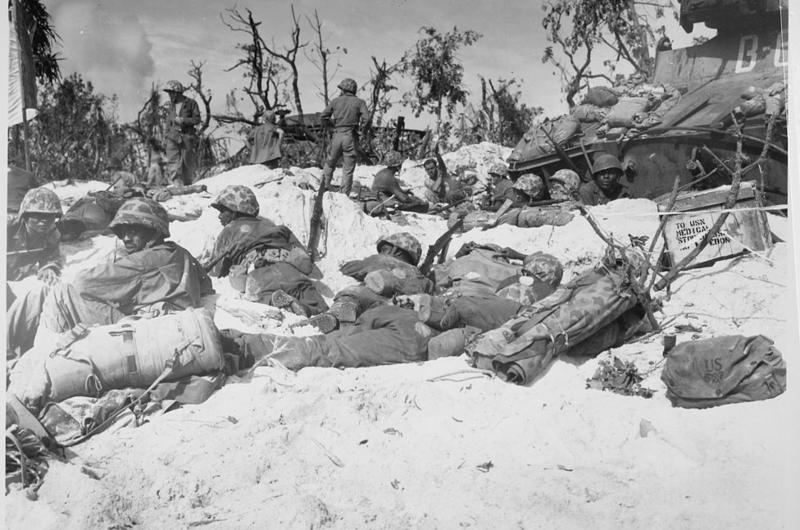 African American Marines on Peleliu Island