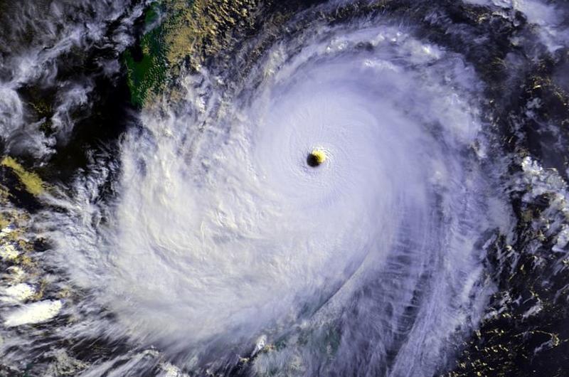Satellite photo of Typhoon Nina
