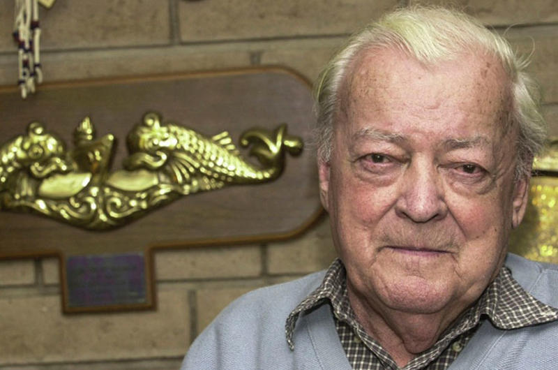 Lloyd "Pete" Bucher, the former commanding officer of the USS Pueblo, at his home in California in February, 2000.