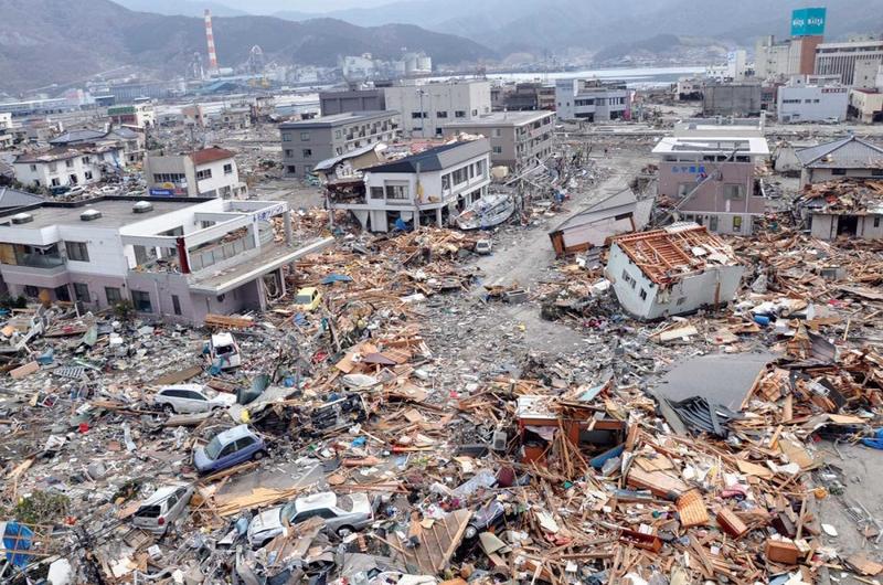 In this photo taken by former Stars and Stripes reporter Tim Flack, the coastal fishing village of Ofunato, Japan, looks like a war zone following the earthquake and tsunami of March 11, 2011.