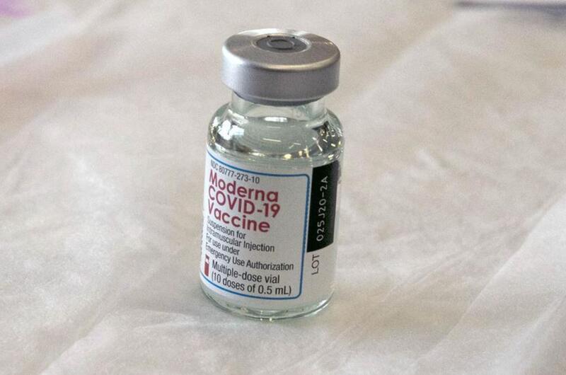 The first vial of the Moderna vaccine to be administered at Kadena Air Base, Okinawa, Japan, was ready on Monday, Dec. 28, 2020.