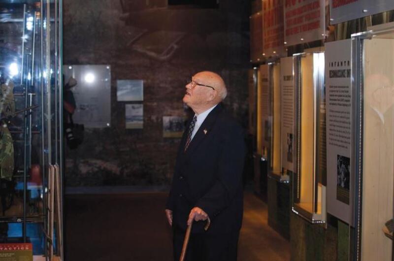 Retired Command Sgt. Maj. Bennie Adkins takes a tour of the Vietnam War exhibit at the National Infantry Museum Sept. 4. Adkins will receive the Medal of Honor during a ceremony at the White House Sept. 15 for his actions during combat near Camp A Shau, Vietnam, March 9-12, 1966.