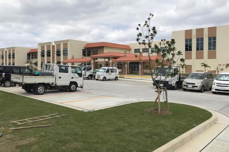Bob Hope Elementary School is under construction at Kadena Air Base, Okinawa, Feb. 19, 2021.