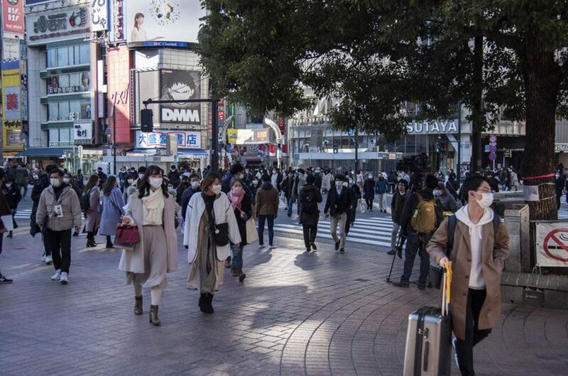 Shibuya Ward in central Tokyo, shown here on Feb. 4, is one of three city precincts still off-limits to personnel at Yokota Air Base, whose commander trimmed the no-go list on Monday, Feb. 22, 2021. 