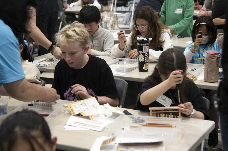 DODEA elementary students learn soroban, a Japanese math skill, in Okinawa, Japan. 