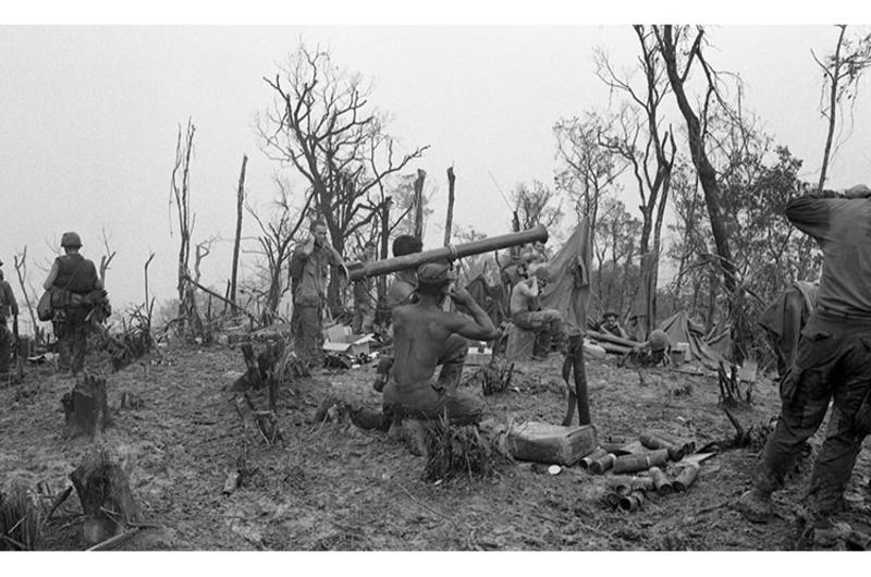 Rocket launchers also used to provide a base of fire during the assault of the hill.