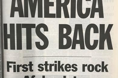 Front page from Oct. 9, 2001
