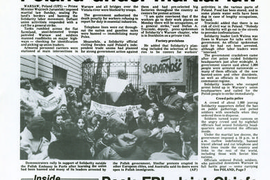 Front page from Dec. 15, 1981