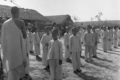 Vietnamese orphans at an orphanage run by Buddhist monks