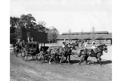 Horse-Drawn Coach at the Imperial Palace in Tokyo will be used to transport Michiko Shoda when she is wed to Crown Prince Akihito this Spring.