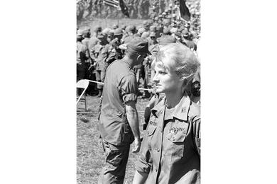 Army Nurse at Bob Hope Show