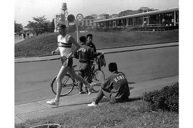 Athletes are seen practicing everywhere in the village.