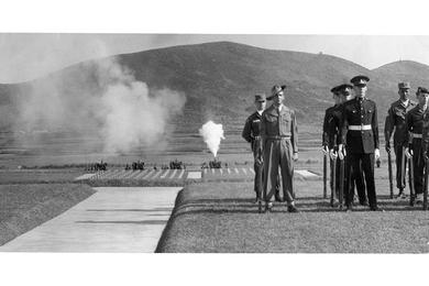 A 21-Gun Salute was fired during Saturday's memorial services.