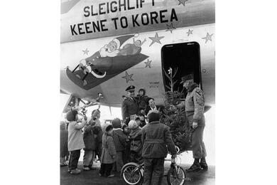 Children from the Pubwon Orphanage near Seoul greet the “Christmas Sleigh”