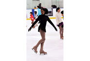 Katie Scott practices her figure skating in late February at the Misawa Ice Arena, near Misawa Air Base, Japan.