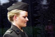 Lt. Elle Helmer, pictured at the Vietnam War Memorial in 'The Invisible War,' a 2012 Academy Award nominated documentary on sexual assault in the military. Helmer, a public affairs officer in the Marine Corps, alleges in a lawsuit she was raped and that after a brief investigation the Corps lost her rape kit. 